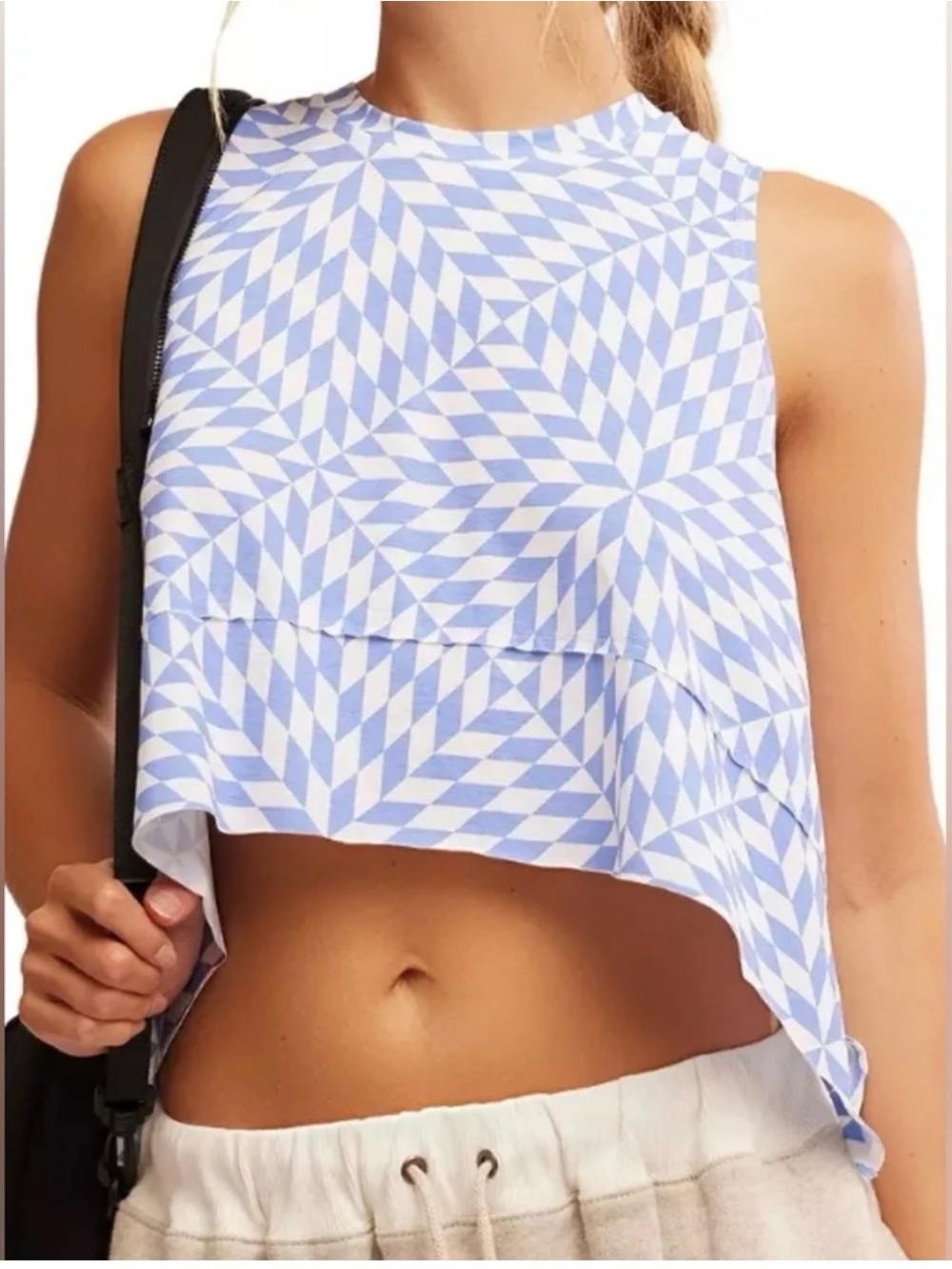 FP Movement Printed Tempo Tank Small Blueberry Combo